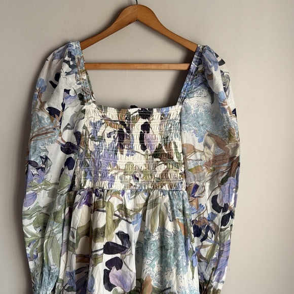 NEW OTHER STORIES  Floral Long Sleeve Smocked Cotton Dress 8 - Picture 8 of 14